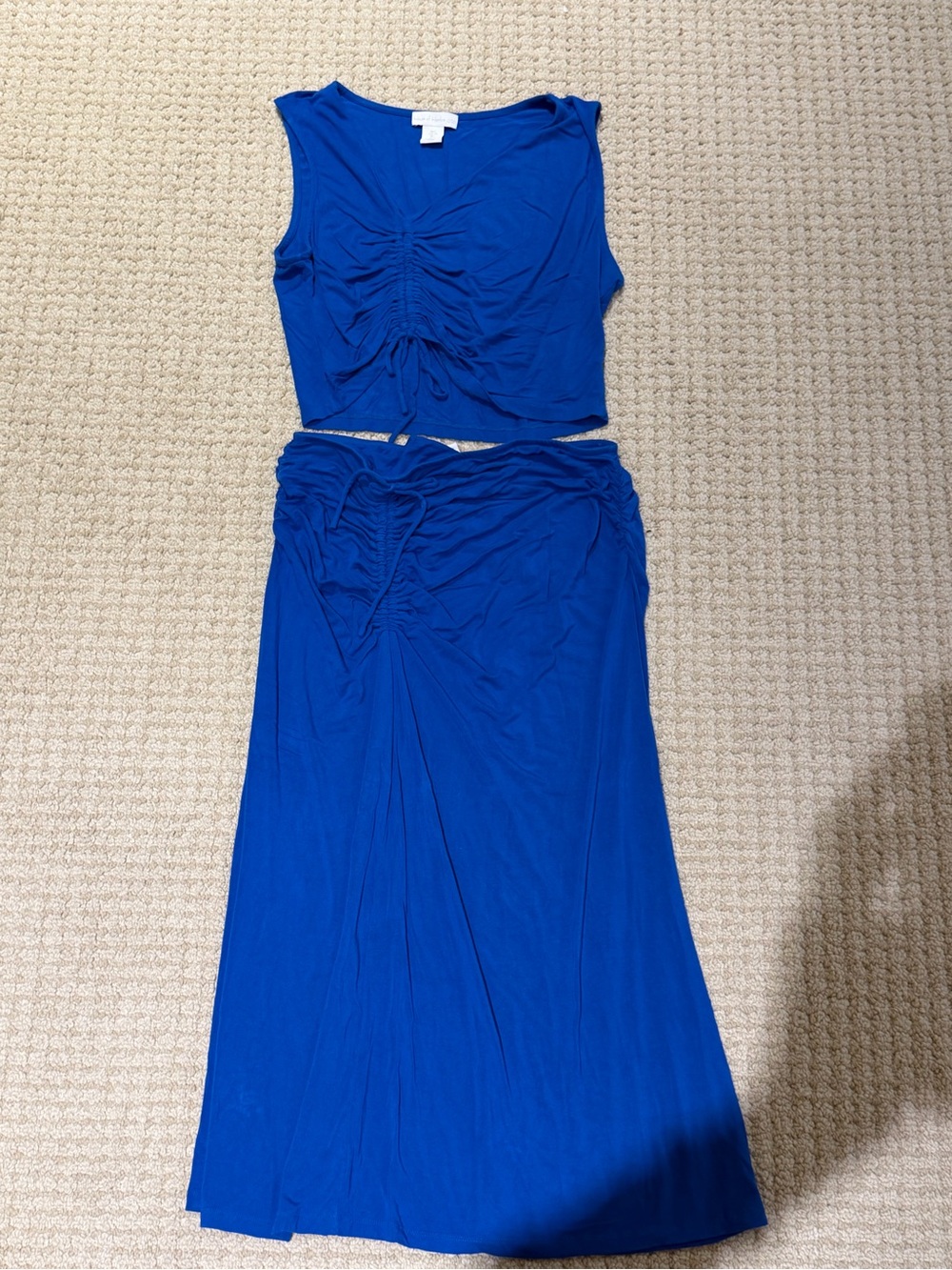 House of Harlow 1960 x REVOLVE "Sofi" Ruched Skirt Set in Cobalt Blue